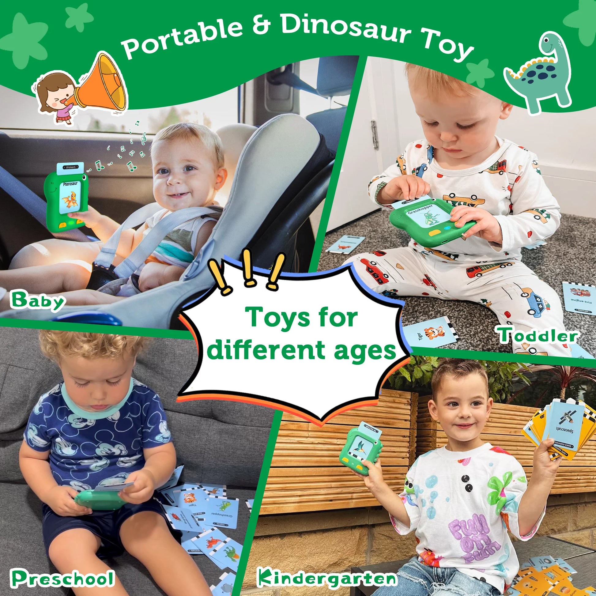 Talking Flash Cards Learning Toys, Educational Preschool Toys Toddlers Toys Reading Machine with 234 Words, Preschool Montessori Toys Birthday Gift for Kids, Toys for Boys Girls 3 6 Years