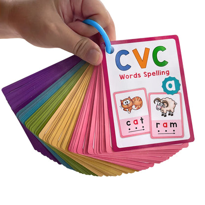 Montessori CVC Words Cards Toddler Learning Supplies for Kindergarten Sight Words Teaching Aids Vocabulary Educational Toys